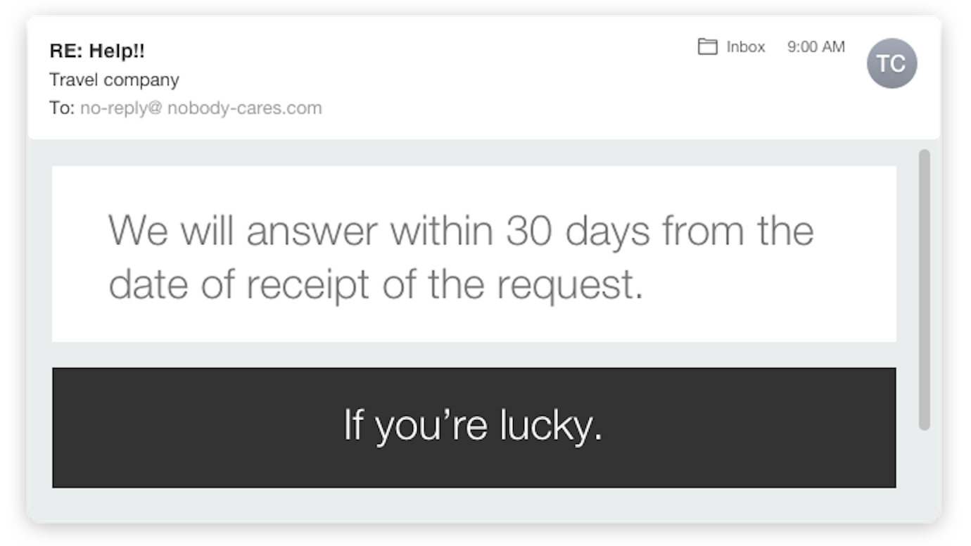 Poor service response