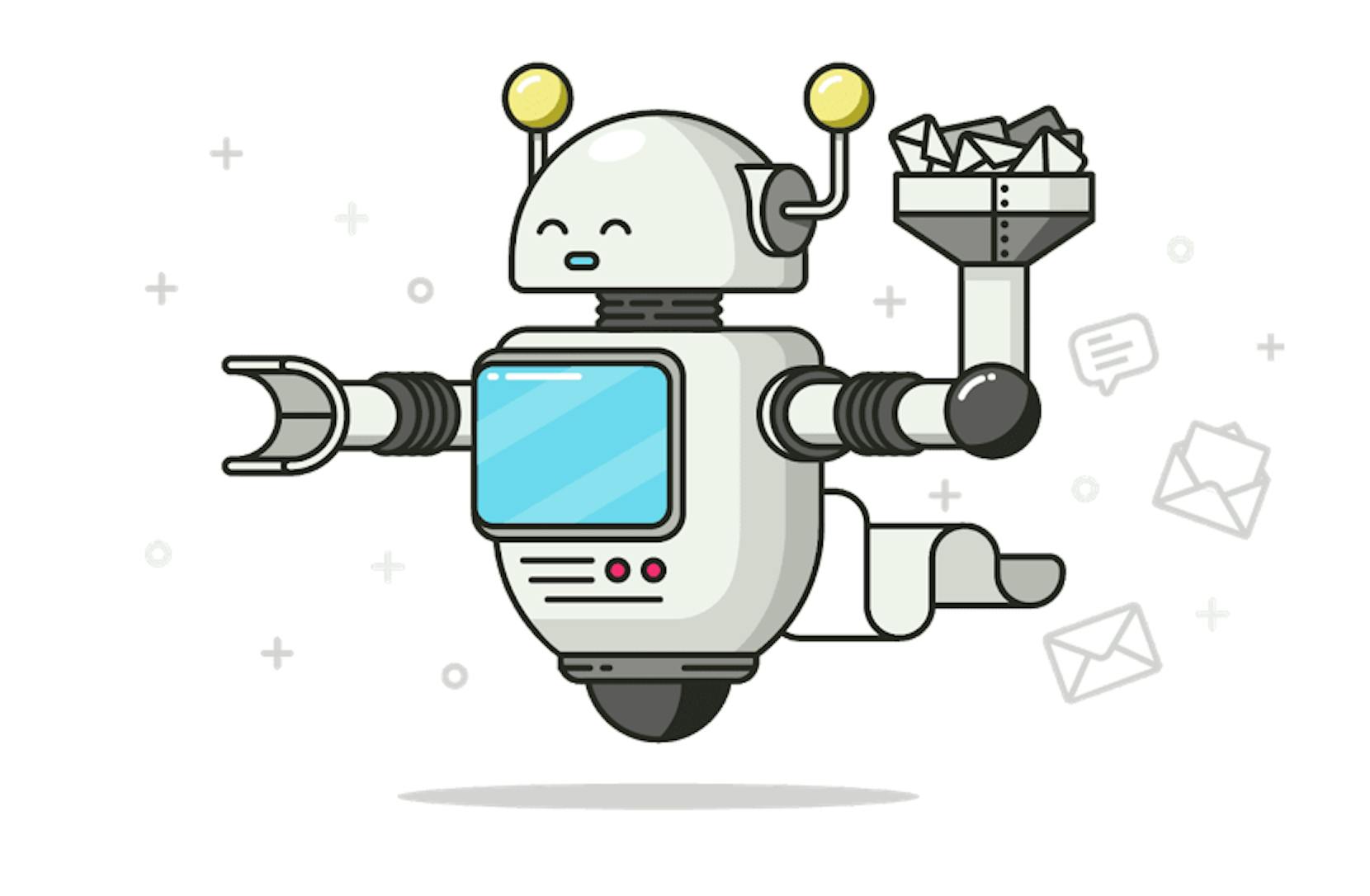 Email robot illustration