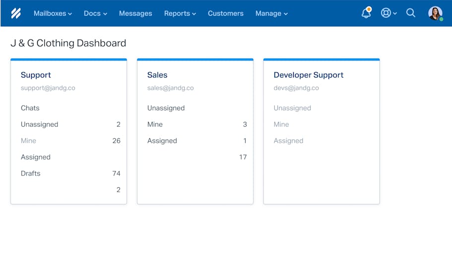 Helpscout Product Screen with overlay - DASHBOARD
