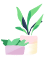 Illustration: plant in a pot
