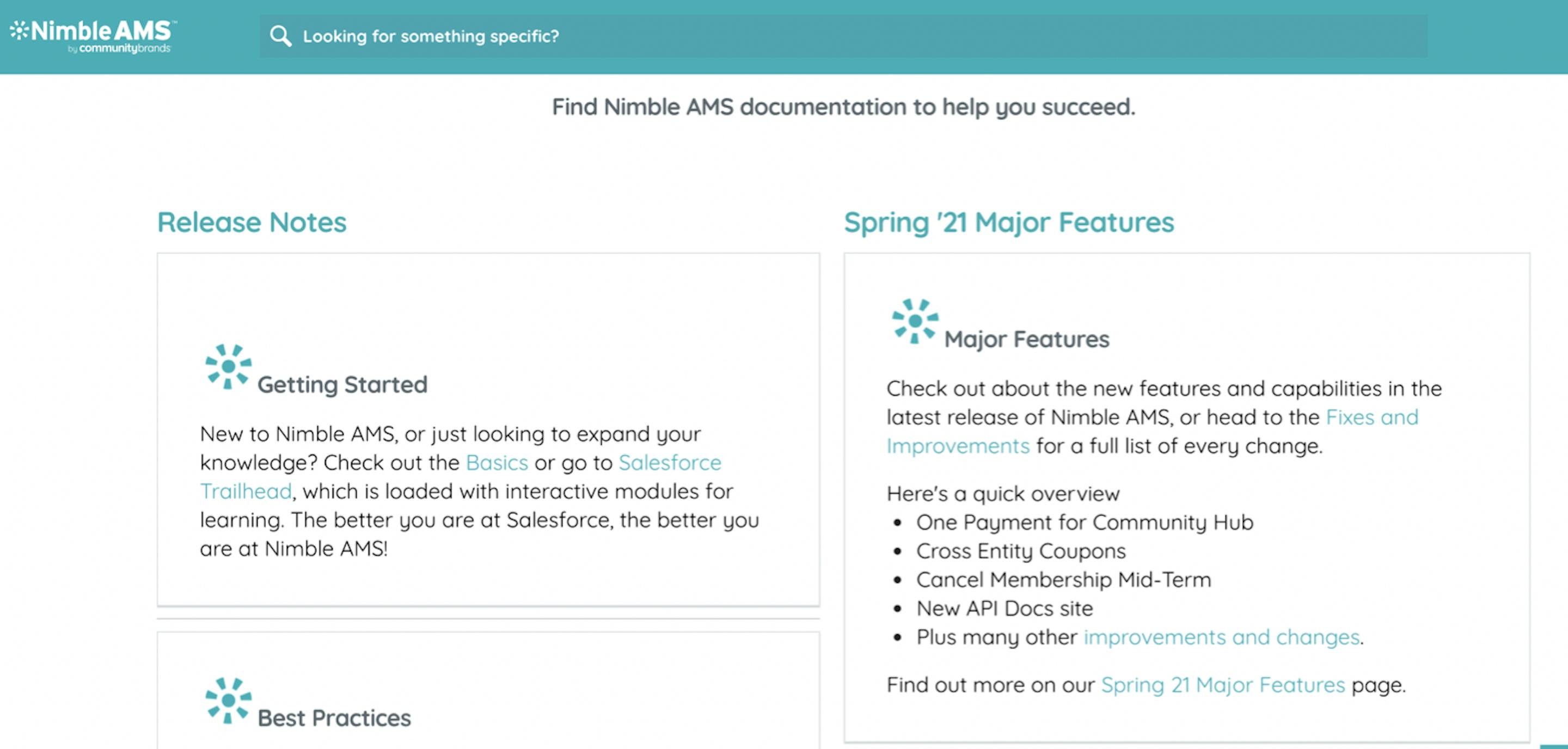 nimble ams knowledge base example