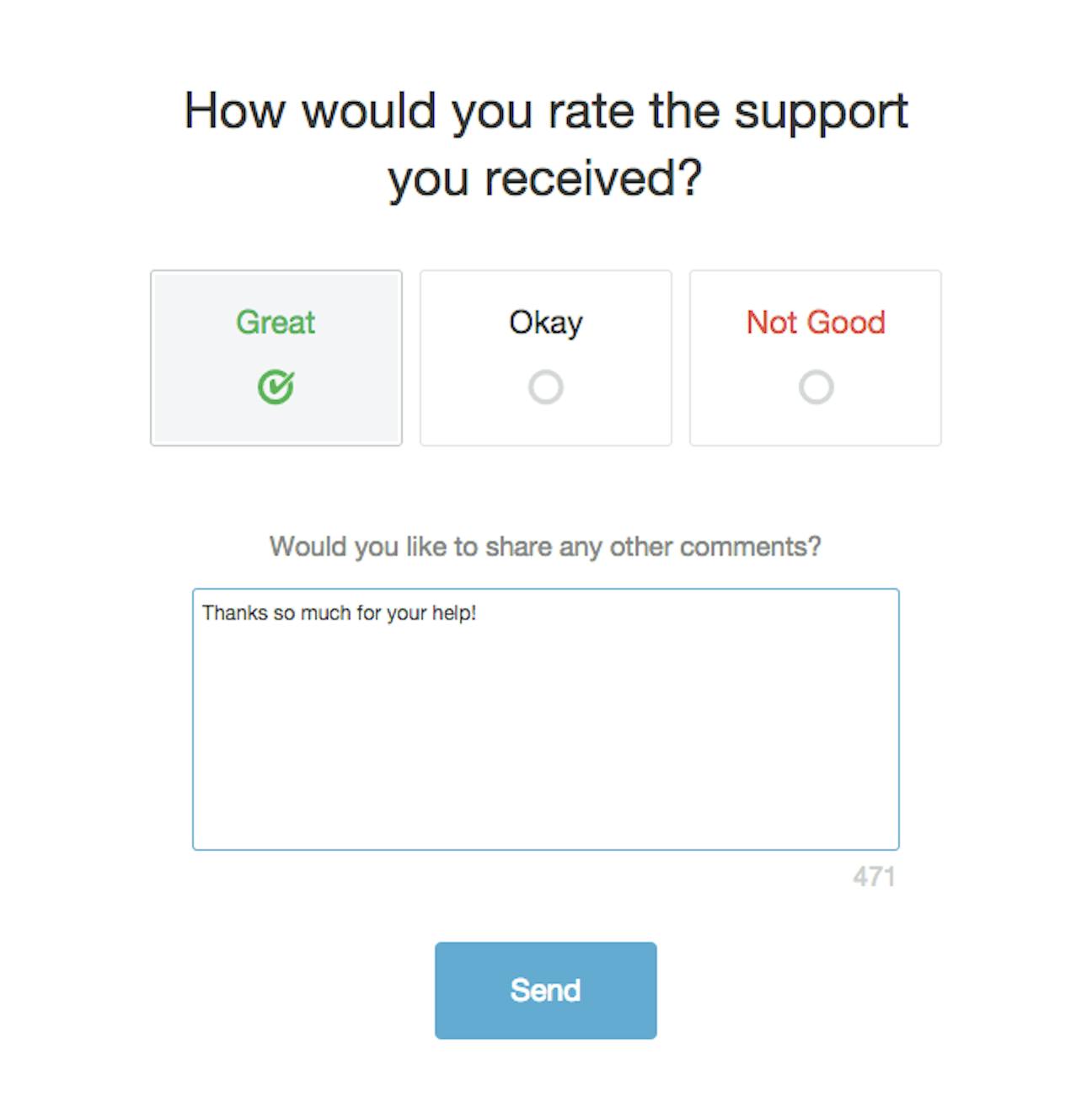 example customer service satisfaction survey example